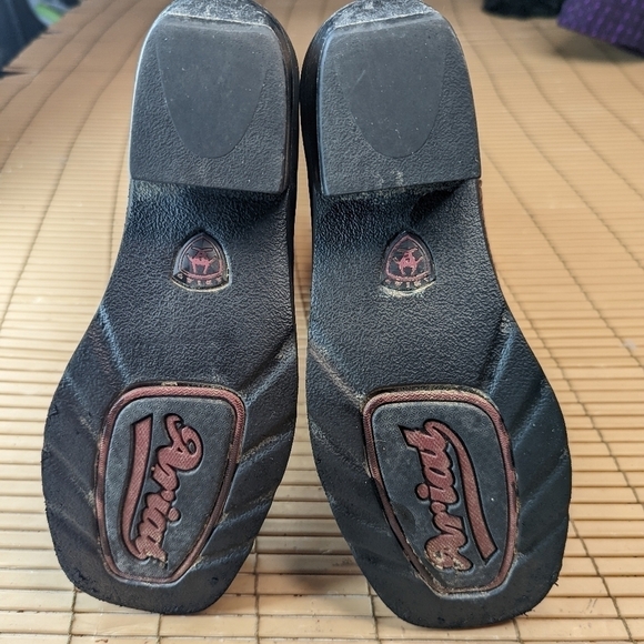 Ariat Alligator embossed Women’s  square toe black cherry leather boots size 5B - Picture 9 of 9